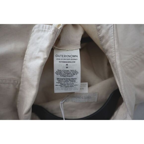 Outerknown 2130104 Women's Sz Medium Beige S/S Linen Button-Up Jumpsuit - Picture 10 of 11